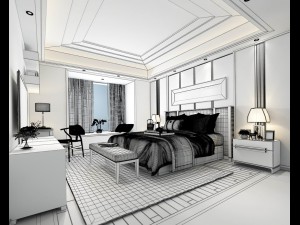 deluxe master bedroom design 174 Model 3D