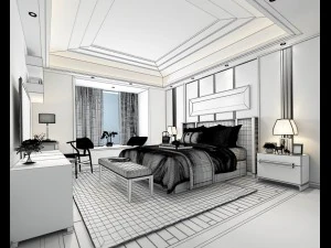 deluxe master bedroom design 174 3D Model