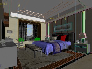 deluxe master bedroom design 174 Model 3D