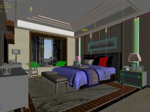 deluxe master bedroom design 174 3D Model