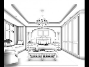 deluxe master bedroom design 175 3D Model