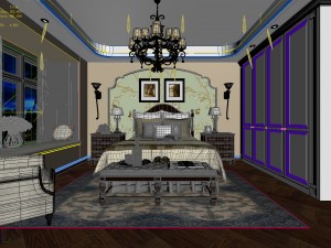 deluxe master bedroom design 175 3D Model