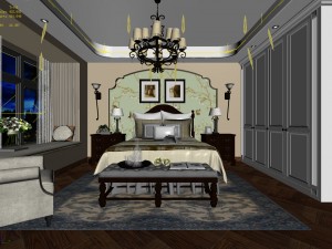 deluxe master bedroom design 175 3D Model