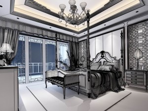deluxe master bedroom design 178 3D Model