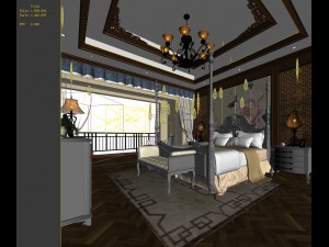 deluxe master bedroom design 178 3D Model