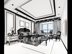 deluxe master bedroom design 179 3D-Modell