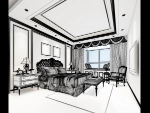 deluxe master bedroom design 179 3D Model