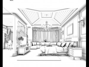 deluxe master bedroom design 180 3D-Modell