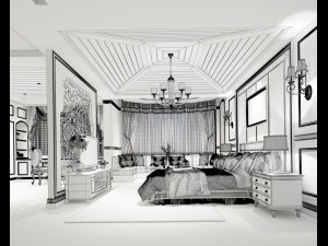 deluxe master bedroom design 180 3D-Modell