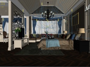 deluxe master bedroom design 180 3D-Modell