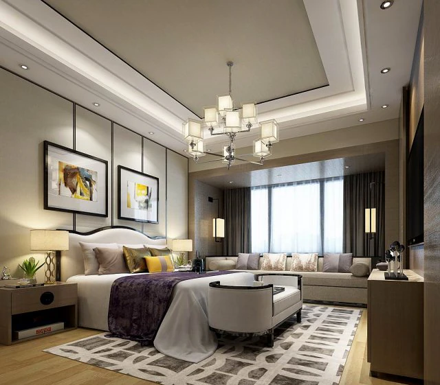 deluxe master bedroom design 181 3D Model .c4d .max .obj .3ds .fbx .stl .blend 