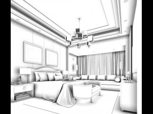 deluxe master bedroom design 181 3D Model