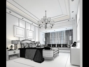 deluxe master bedroom design 181 3D Model
