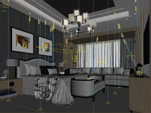 deluxe master bedroom design 181 3D Model