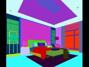 deluxe master bedroom design 182 3D Model