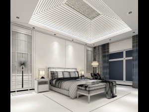 deluxe master bedroom design 182 Modello 3D