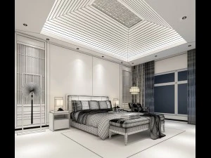 deluxe master bedroom design 182 3D Model