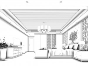 deluxe master bedroom design 183 3D Modell