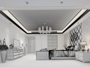 deluxe master bedroom design 183 3D Modell