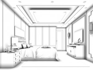deluxe master bedroom design 184 3D Model