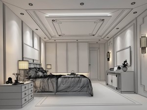 deluxe master bedroom design 184 3D Model