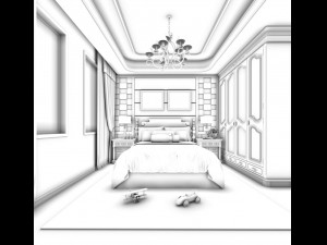 deluxe master bedroom design 185 3D Model