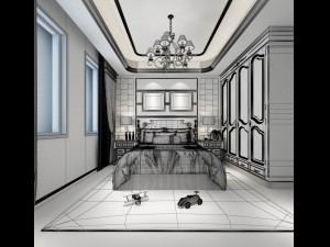 deluxe master bedroom design 185 3D Model