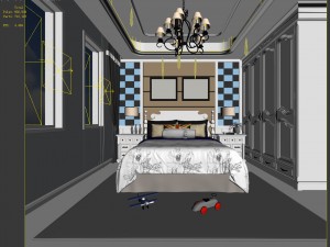 deluxe master bedroom design 185 3D Model