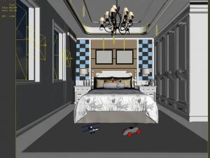 deluxe master bedroom design 185 3D Model