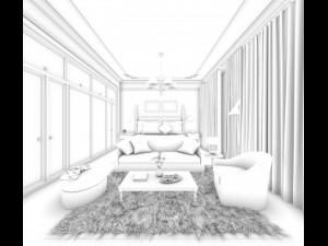 deluxe master bedroom design 186 Modelo 3D