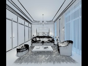 deluxe master bedroom design 186 Modelo 3D