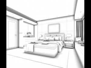 deluxe master bedroom design 187 3D Model