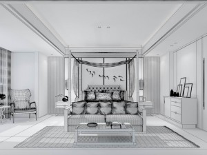 deluxe master bedroom design 188 3D Model