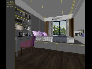 deluxe master bedroom design 190 Model 3D