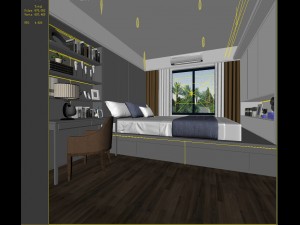 deluxe master bedroom design 190 Model 3D