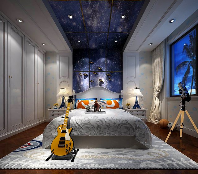 deluxe master bedroom design 191 Model 3D .c4d .max .obj .3ds .fbx .stl .blend 