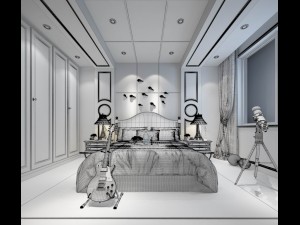 deluxe master bedroom design 191 Model 3D