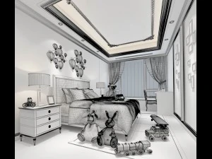 deluxe master bedroom design 192 3D Model