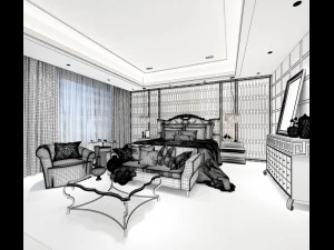 deluxe master bedroom design 194 3D Model
