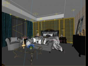 deluxe master bedroom design 194 3D Model