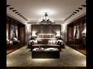 Розкішний дизайн спальні 195 3D Модель