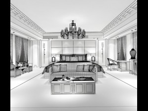 deluxe master bedroom design 195 Model 3D