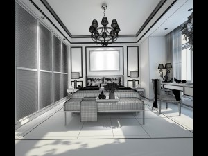 deluxe master bedroom design 196 3D Model