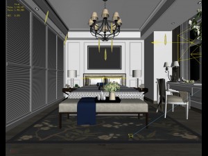 deluxe master bedroom design 196 3D Model