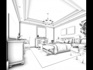 deluxe master bedroom design 197 3D Model