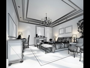 deluxe master bedroom design 197 3D Model