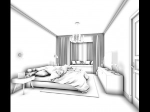 deluxe master bedroom design 198 3D Модель