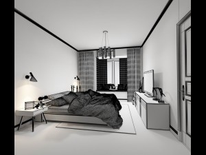deluxe master bedroom design 198 3D Модель