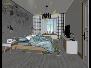 deluxe master bedroom design 198 3D Модель