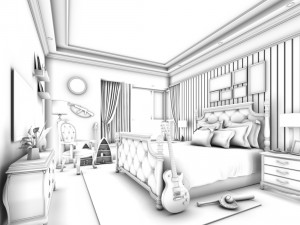 deluxe master bedroom design 199 Modello 3D